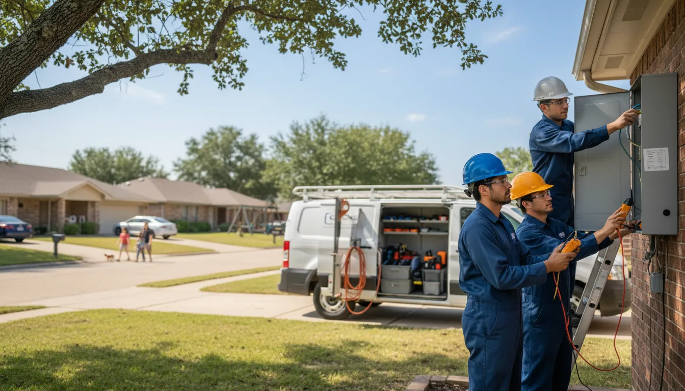 Certified electrician providing emergency electrical services in Pierce, TX